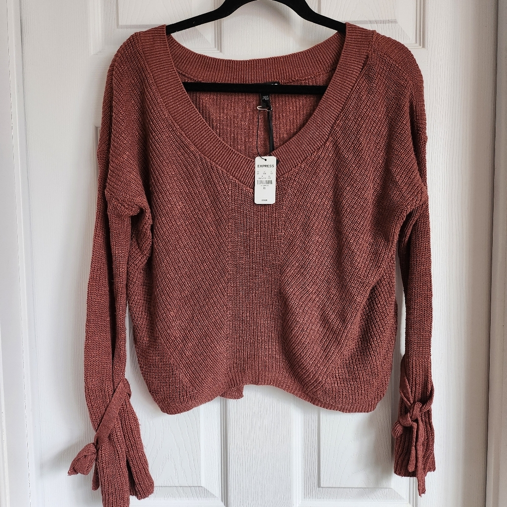 Express rosy v-neck sweater in size xs